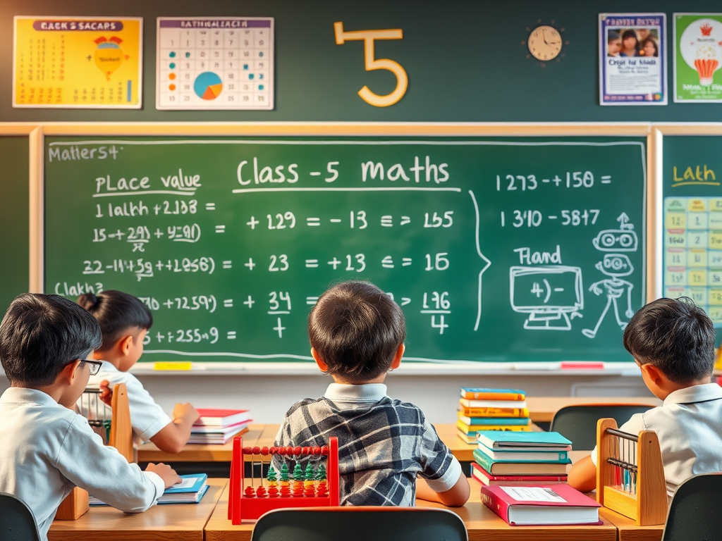 CLASS 5 MATHS – PLACE VALUE, ADDITION, SUBTRACTION AND THEIR APPLICATION