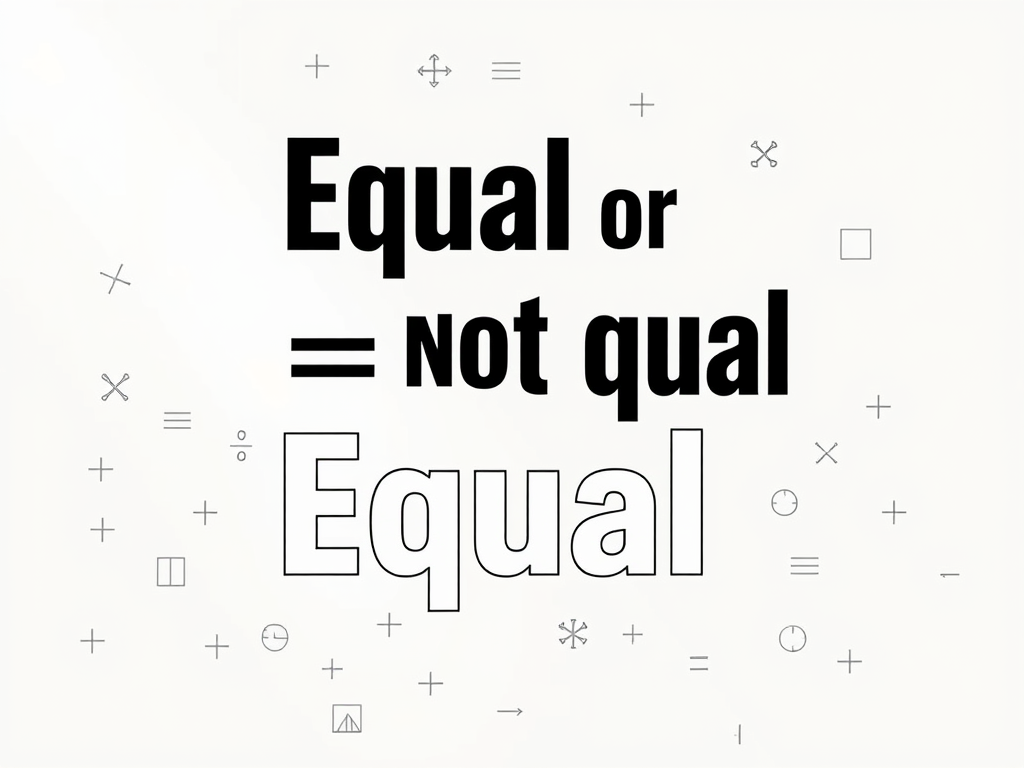 Arithmetic Expressions – Equal or Not Equal